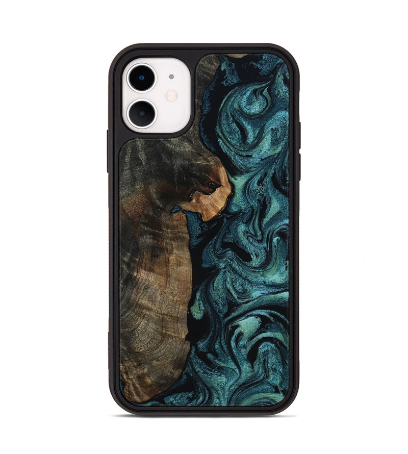 iPhone 11 Wood Phone Case - Kristen (Green, 817659)