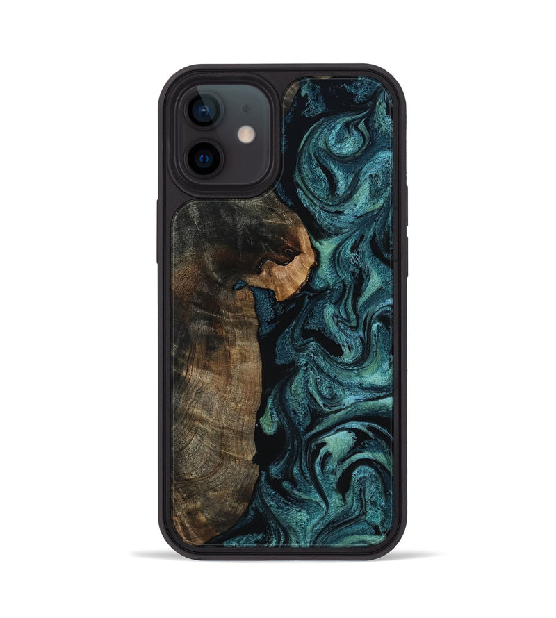 iPhone 12 Wood Phone Case - Kristen (Green, 817659)
