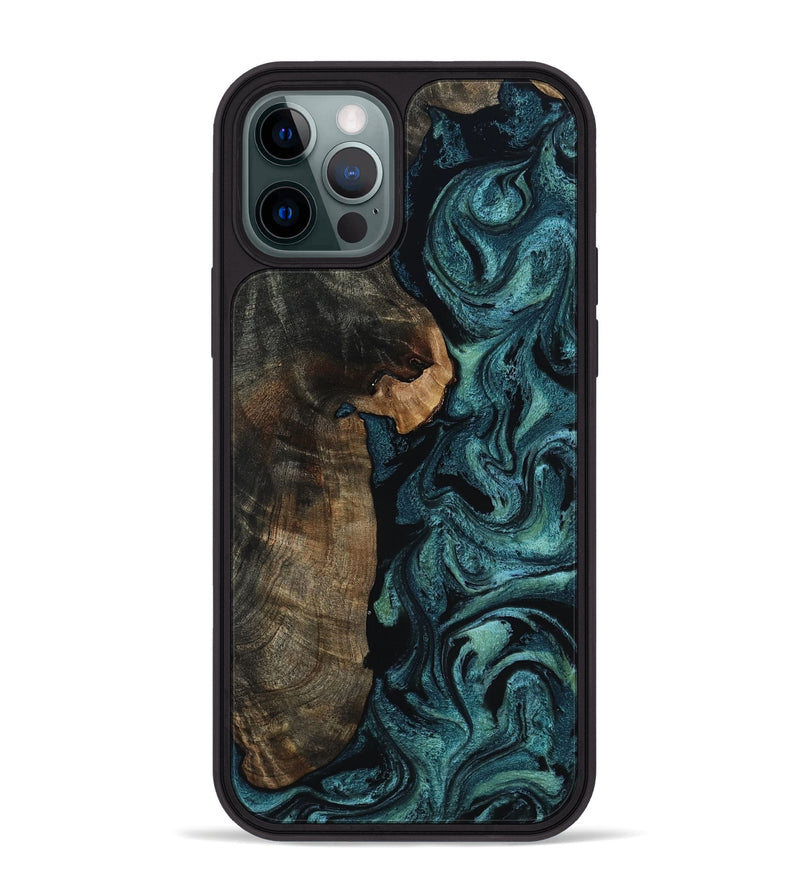 iPhone 12 Pro Max Wood Phone Case - Kristen (Green, 817659)