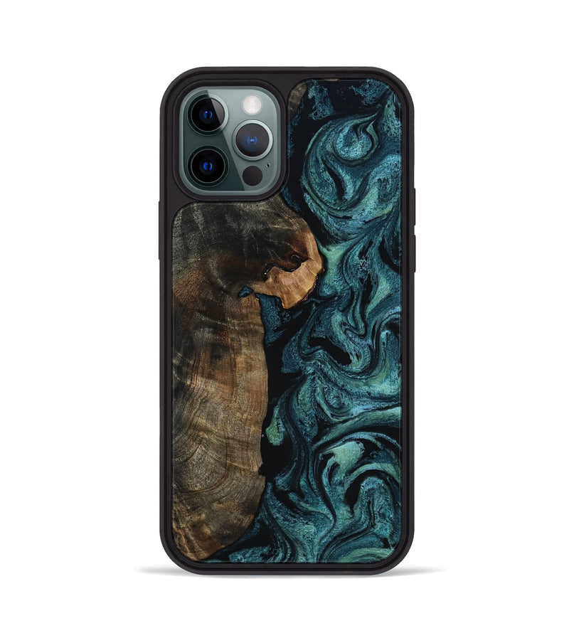 iPhone 12 Pro Wood Phone Case - Kristen (Green, 817659)