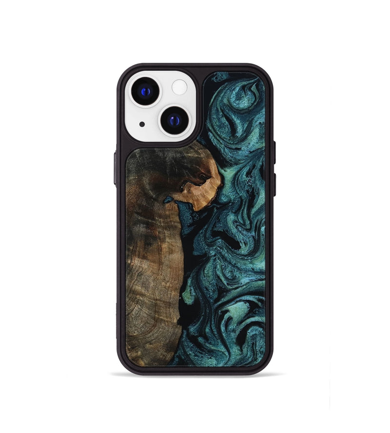 iPhone 13 mini Wood Phone Case - Kristen (Green, 817659)