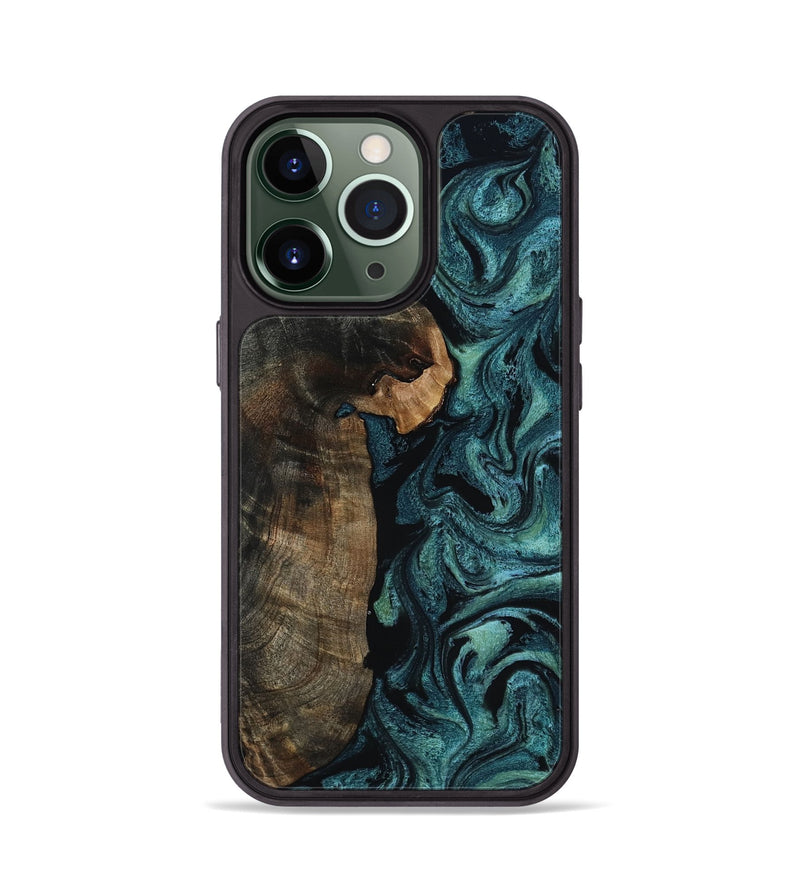 iPhone 13 Pro Wood Phone Case - Kristen (Green, 817659)