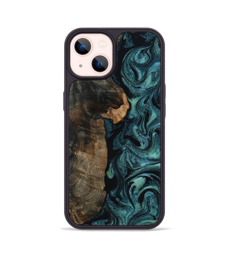 iPhone 14 Wood Phone Case - Kristen (Green, 817659)