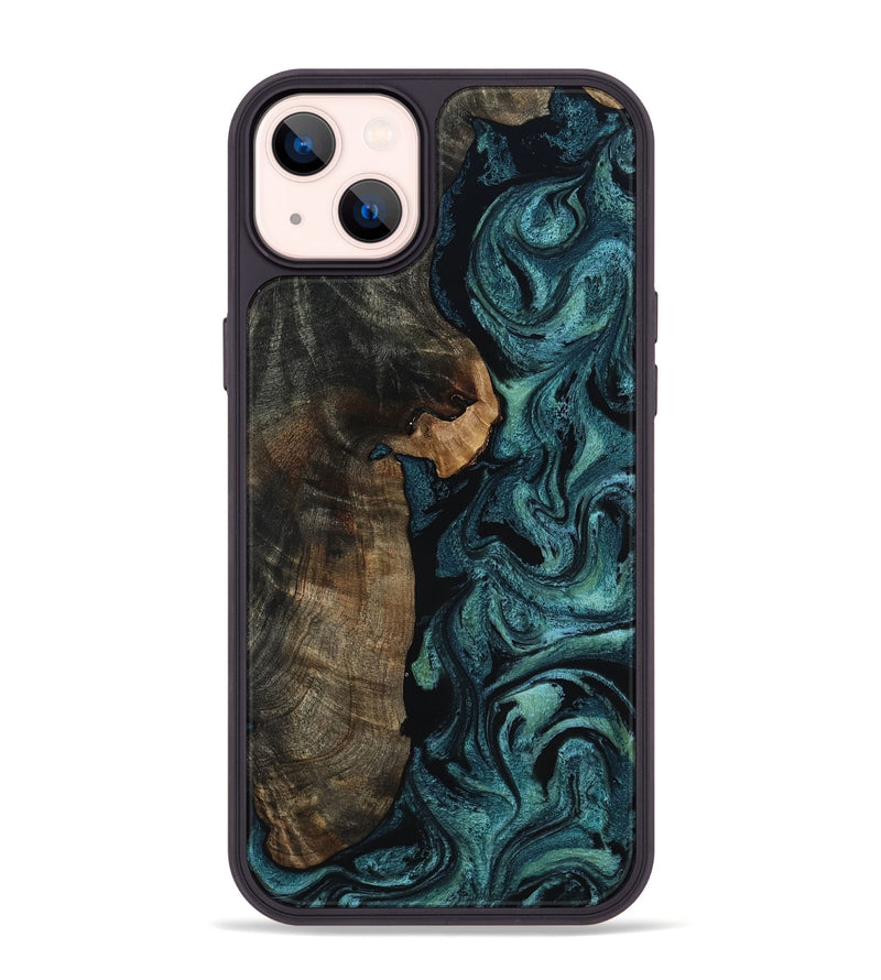 iPhone 14 Plus Wood Phone Case - Kristen (Green, 817659)