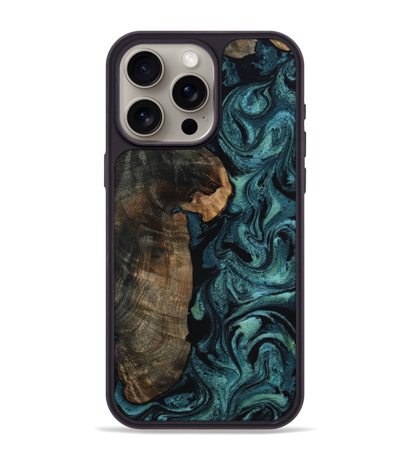 iPhone 15 Pro Max Wood Phone Case - Kristen (Green, 817659)