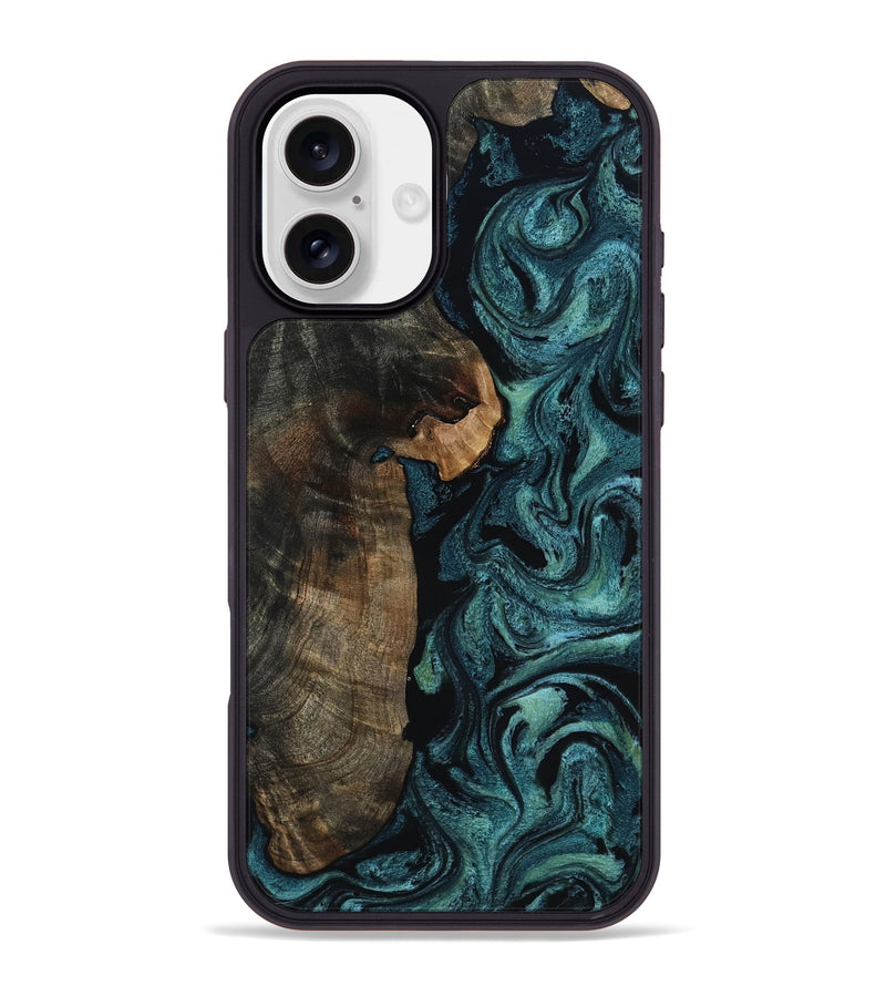 iPhone 16 Plus Wood Phone Case - Kristen (Green, 817659)