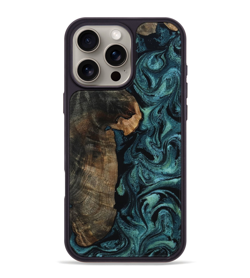 iPhone 16 Pro Max Wood Phone Case - Kristen (Green, 817659)