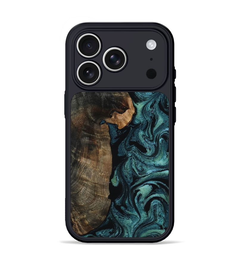 iPhone 17 Pro Wood Phone Case - Kristen (Green, 817659)