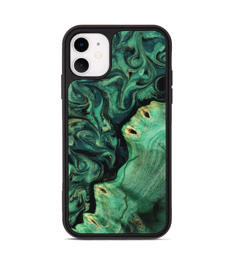 iPhone 11 Wood Phone Case - Magnus (Green, 817660)