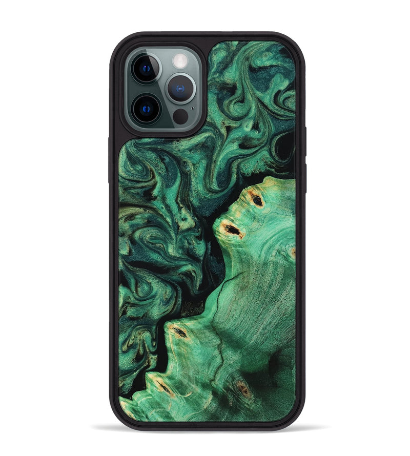 iPhone 12 Pro Max Wood Phone Case - Magnus (Green, 817660)