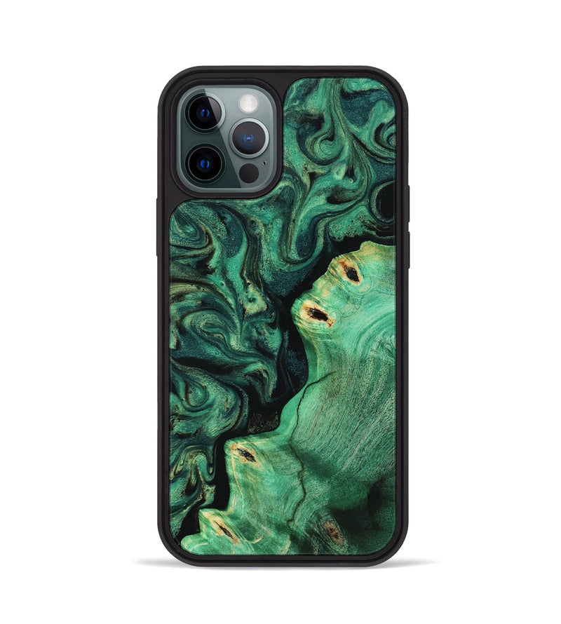 iPhone 12 Pro Wood Phone Case - Magnus (Green, 817660)