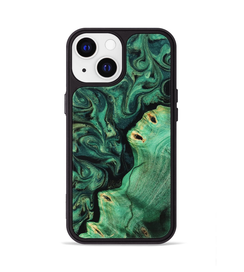 iPhone 13 Wood Phone Case - Magnus (Green, 817660)