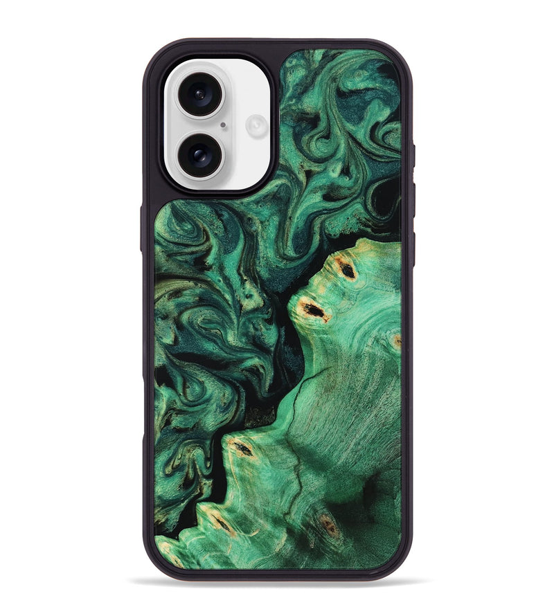 iPhone 16 Plus Wood Phone Case - Magnus (Green, 817660)