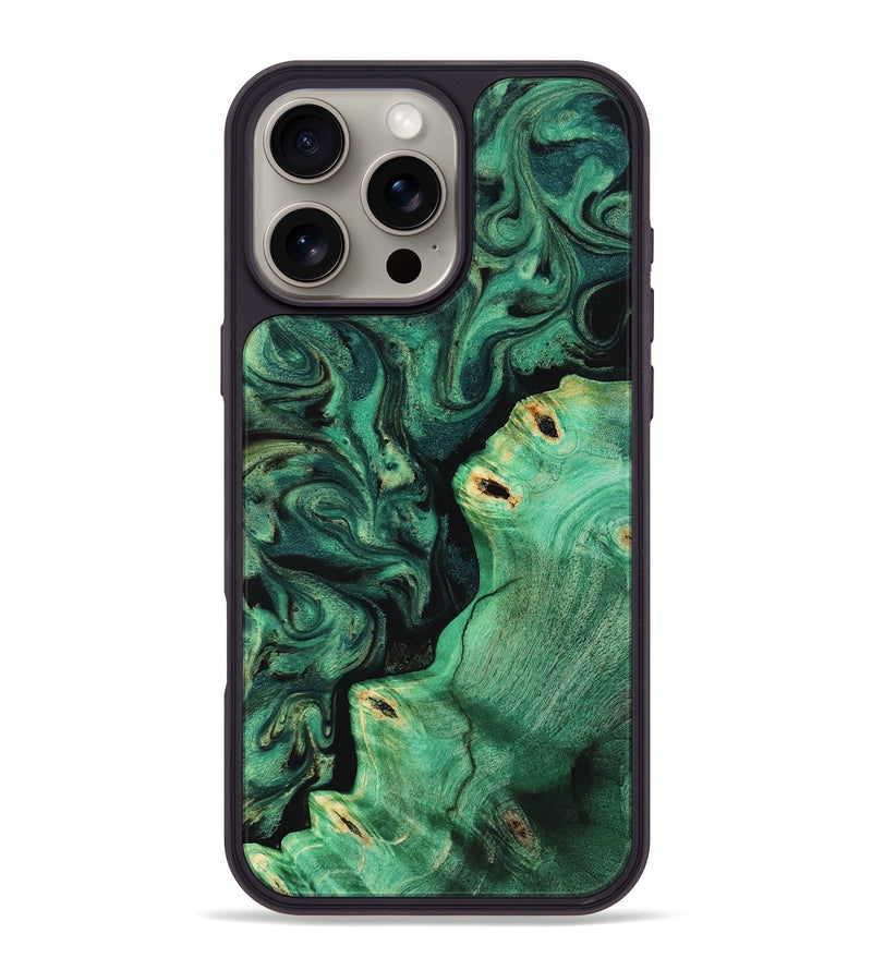 iPhone 16 Pro Max Wood Phone Case - Magnus (Green, 817660)