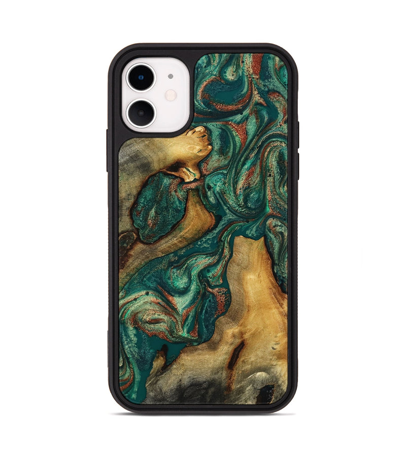 iPhone 11 Wood Phone Case - Jill (Green, 817661)