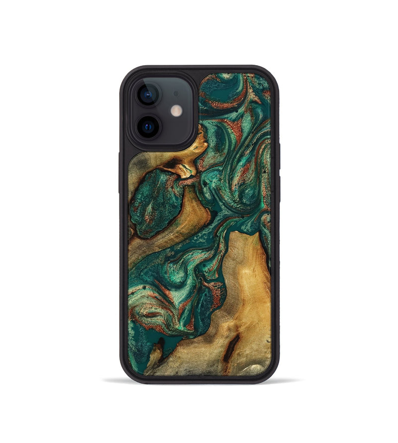 iPhone 12 mini Wood Phone Case - Jill (Green, 817661)