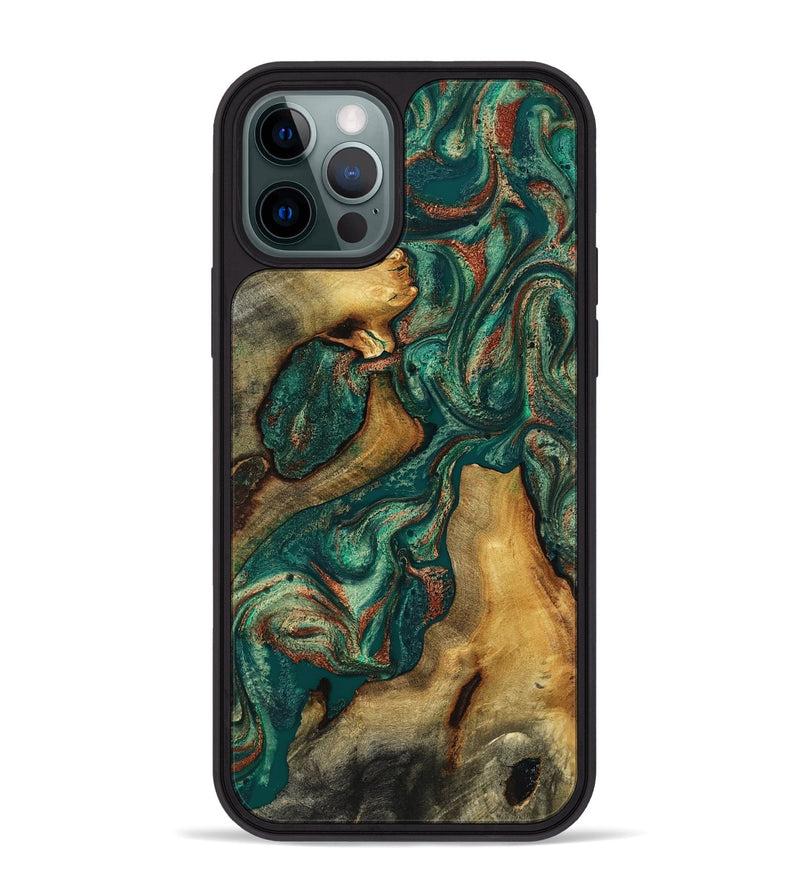iPhone 12 Pro Max Wood Phone Case - Jill (Green, 817661)