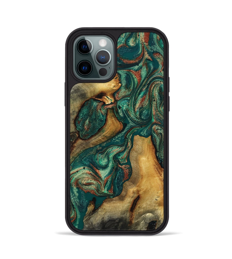 iPhone 12 Pro Wood Phone Case - Jill (Green, 817661)