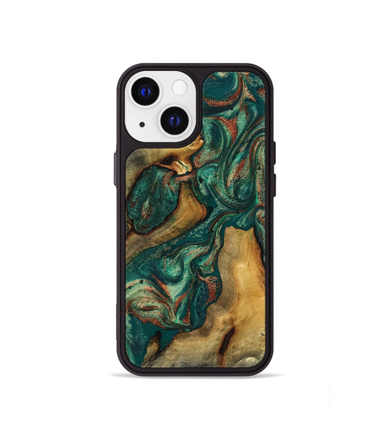 iPhone 13 mini Wood Phone Case - Jill (Green, 817661)