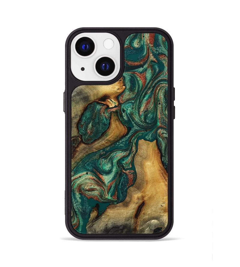 iPhone 13 Wood Phone Case - Jill (Green, 817661)