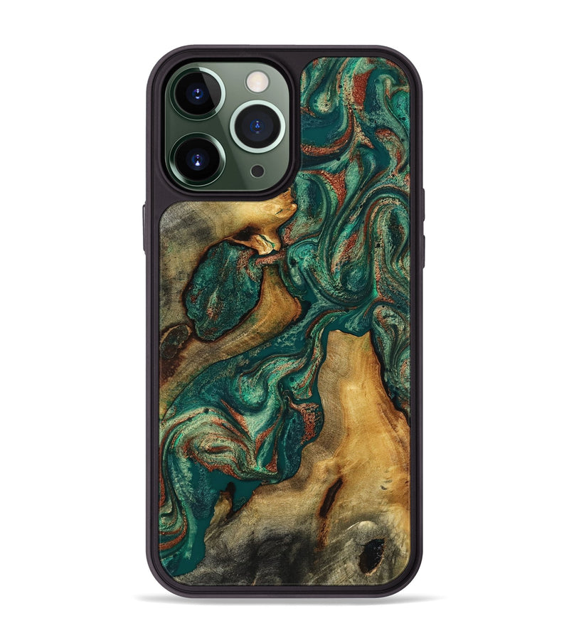 iPhone 13 Pro Max Wood Phone Case - Jill (Green, 817661)