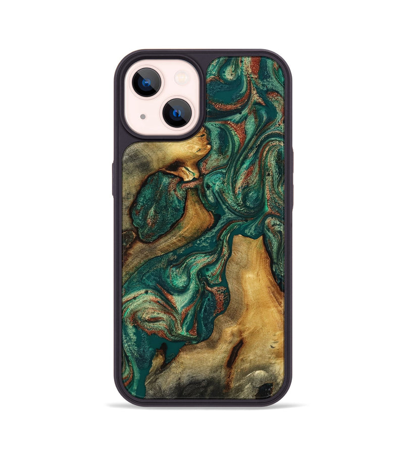 iPhone 14 Wood Phone Case - Jill (Green, 817661)