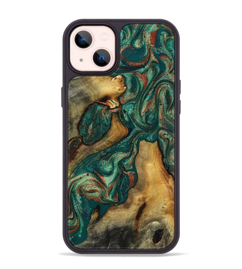 iPhone 14 Plus Wood Phone Case - Jill (Green, 817661)