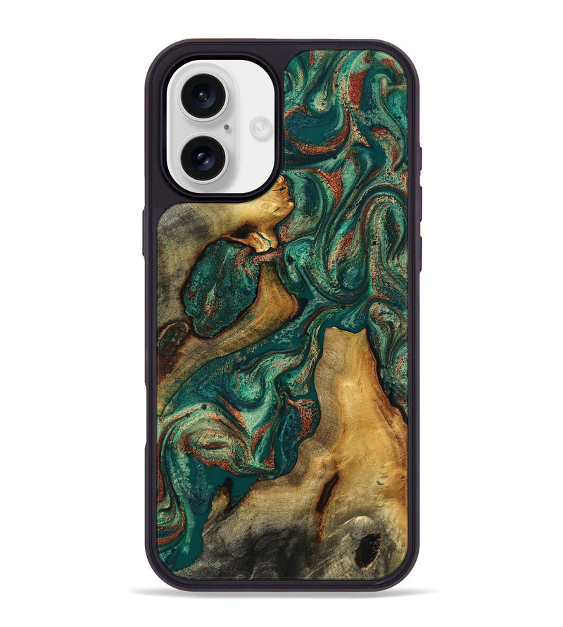 iPhone 16 Plus Wood Phone Case - Jill (Green, 817661)