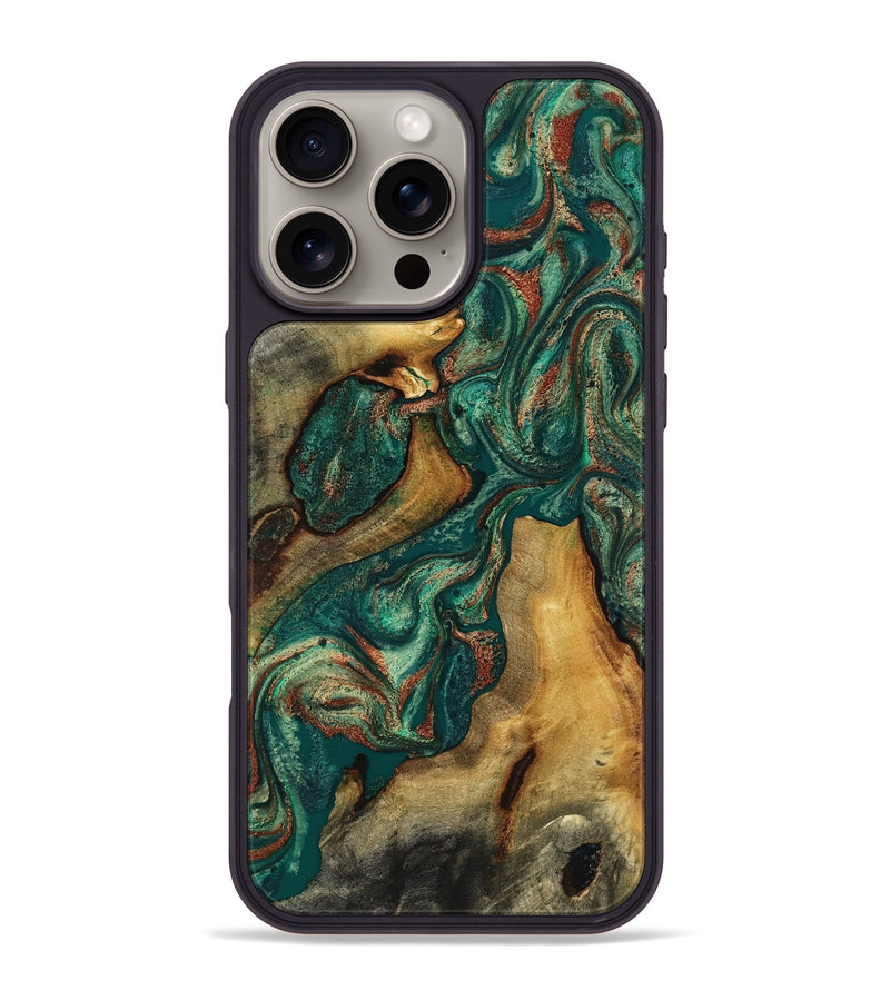 iPhone 16 Pro Max Wood Phone Case - Jill (Green, 817661)