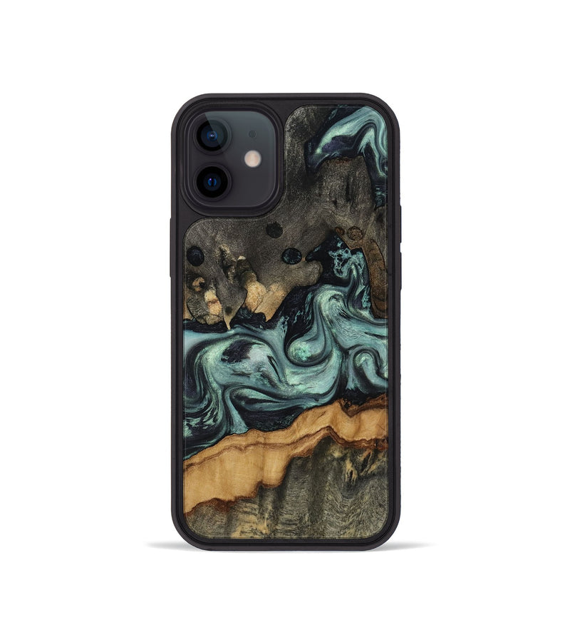 iPhone 12 mini Wood Phone Case - Zaiden (Green, 817662)