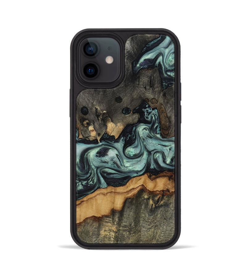 iPhone 12 Wood Phone Case - Zaiden (Green, 817662)