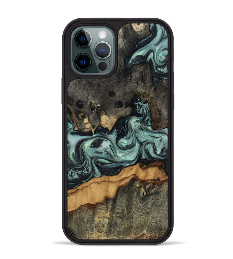 iPhone 12 Pro Max Wood Phone Case - Zaiden (Green, 817662)