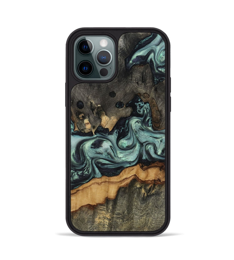 iPhone 12 Pro Wood Phone Case - Zaiden (Green, 817662)