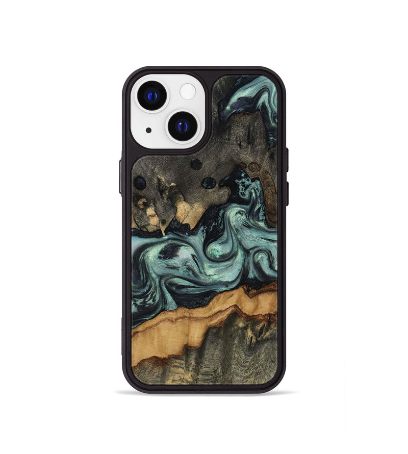iPhone 13 mini Wood Phone Case - Zaiden (Green, 817662)