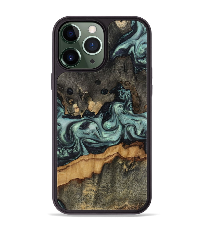 iPhone 13 Pro Max Wood Phone Case - Zaiden (Green, 817662)
