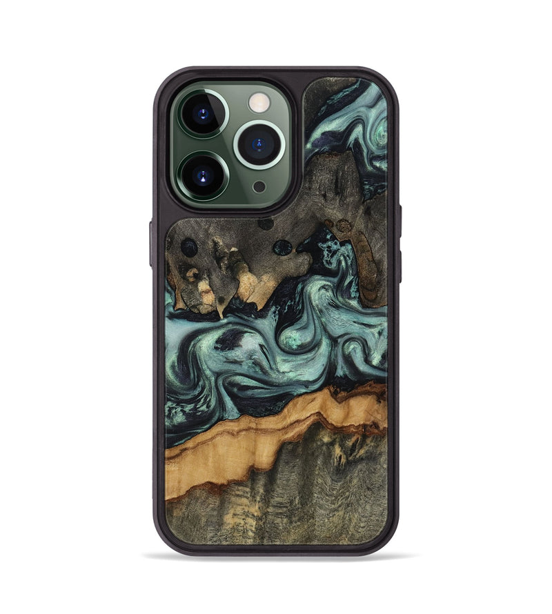 iPhone 13 Pro Wood Phone Case - Zaiden (Green, 817662)