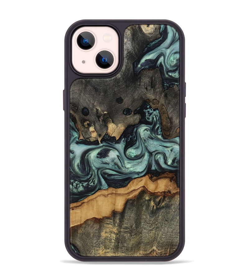 iPhone 14 Plus Wood Phone Case - Zaiden (Green, 817662)