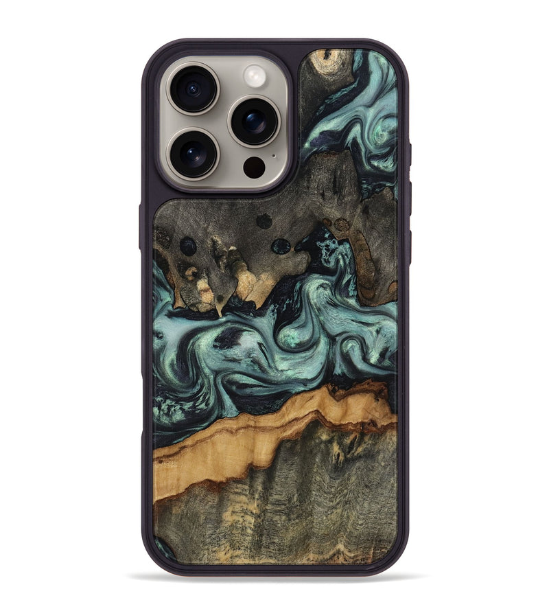 iPhone 16 Pro Max Wood Phone Case - Zaiden (Green, 817662)