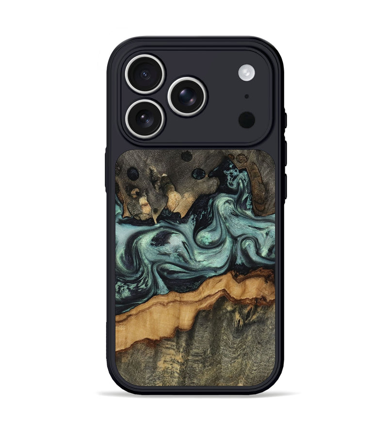 iPhone 17 Pro Wood Phone Case - Zaiden (Green, 817662)