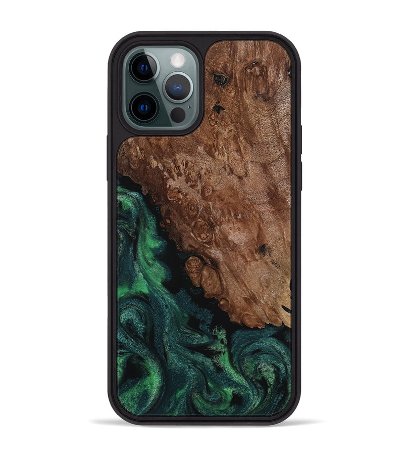 iPhone 12 Pro Max Wood Phone Case - Jolie (Green, 817663)