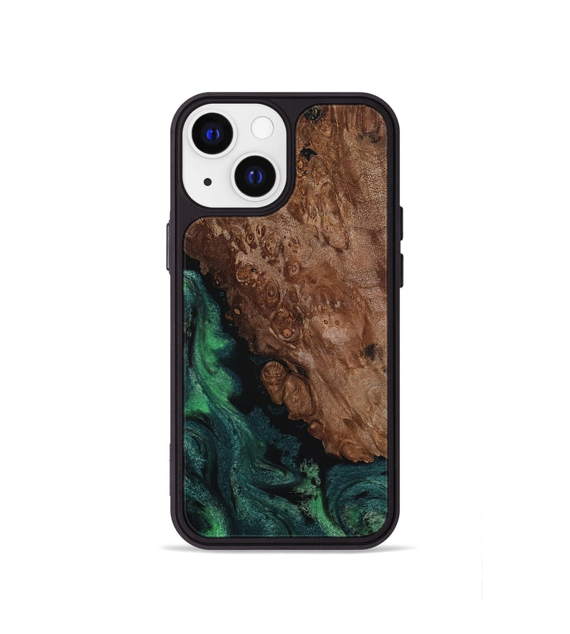 iPhone 13 mini Wood Phone Case - Jolie (Green, 817663)