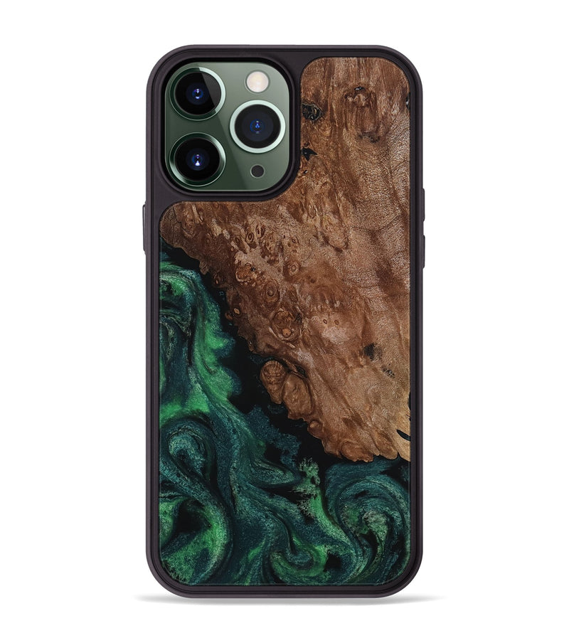 iPhone 13 Pro Max Wood Phone Case - Jolie (Green, 817663)