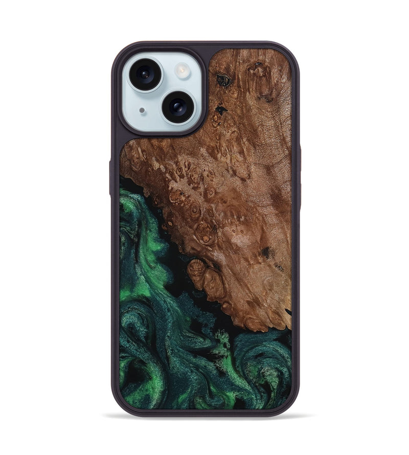iPhone 15 Wood Phone Case - Jolie (Green, 817663)
