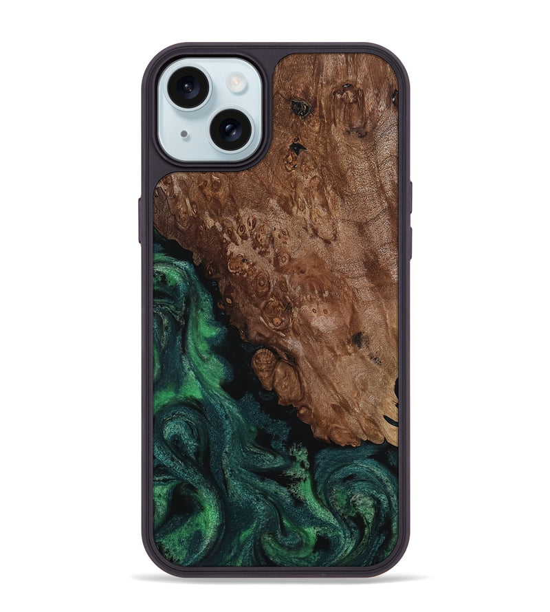 iPhone 15 Plus Wood Phone Case - Jolie (Green, 817663)
