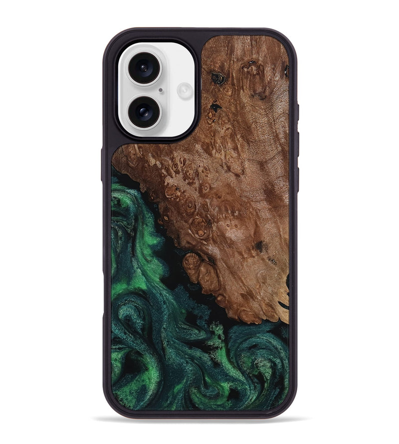 iPhone 16 Plus Wood Phone Case - Jolie (Green, 817663)