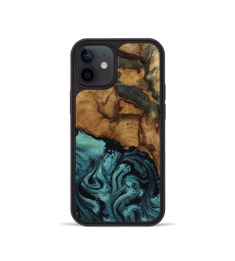 iPhone 12 mini Wood Phone Case - Lulu (Green, 817664)