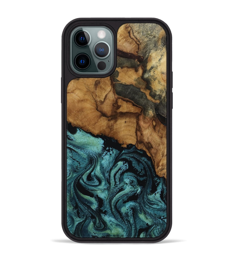 iPhone 12 Pro Max Wood Phone Case - Lulu (Green, 817664)