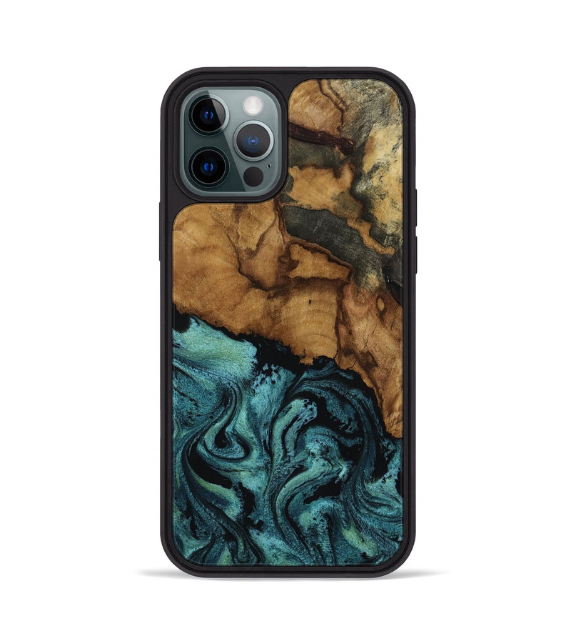 iPhone 12 Pro Wood Phone Case - Lulu (Green, 817664)