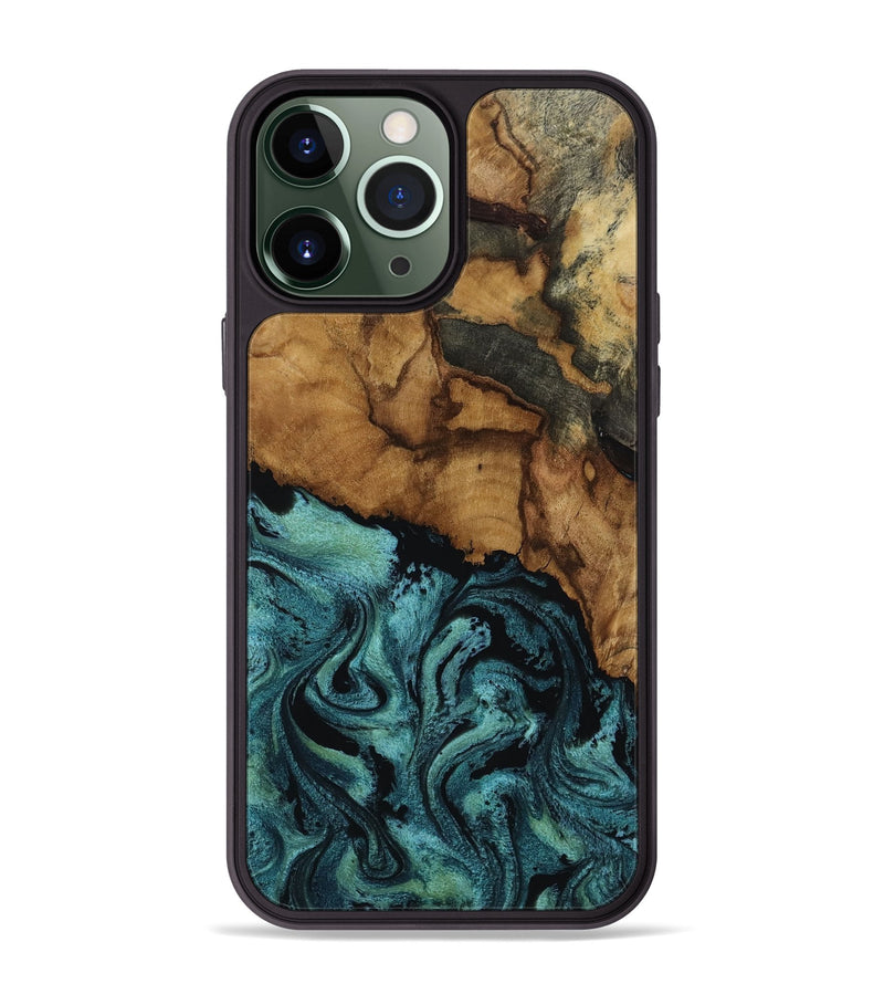 iPhone 13 Pro Max Wood Phone Case - Lulu (Green, 817664)