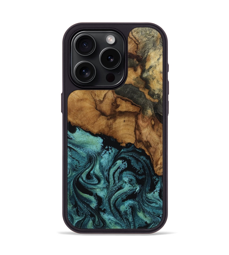 iPhone 15 Pro Wood Phone Case - Lulu (Green, 817664)